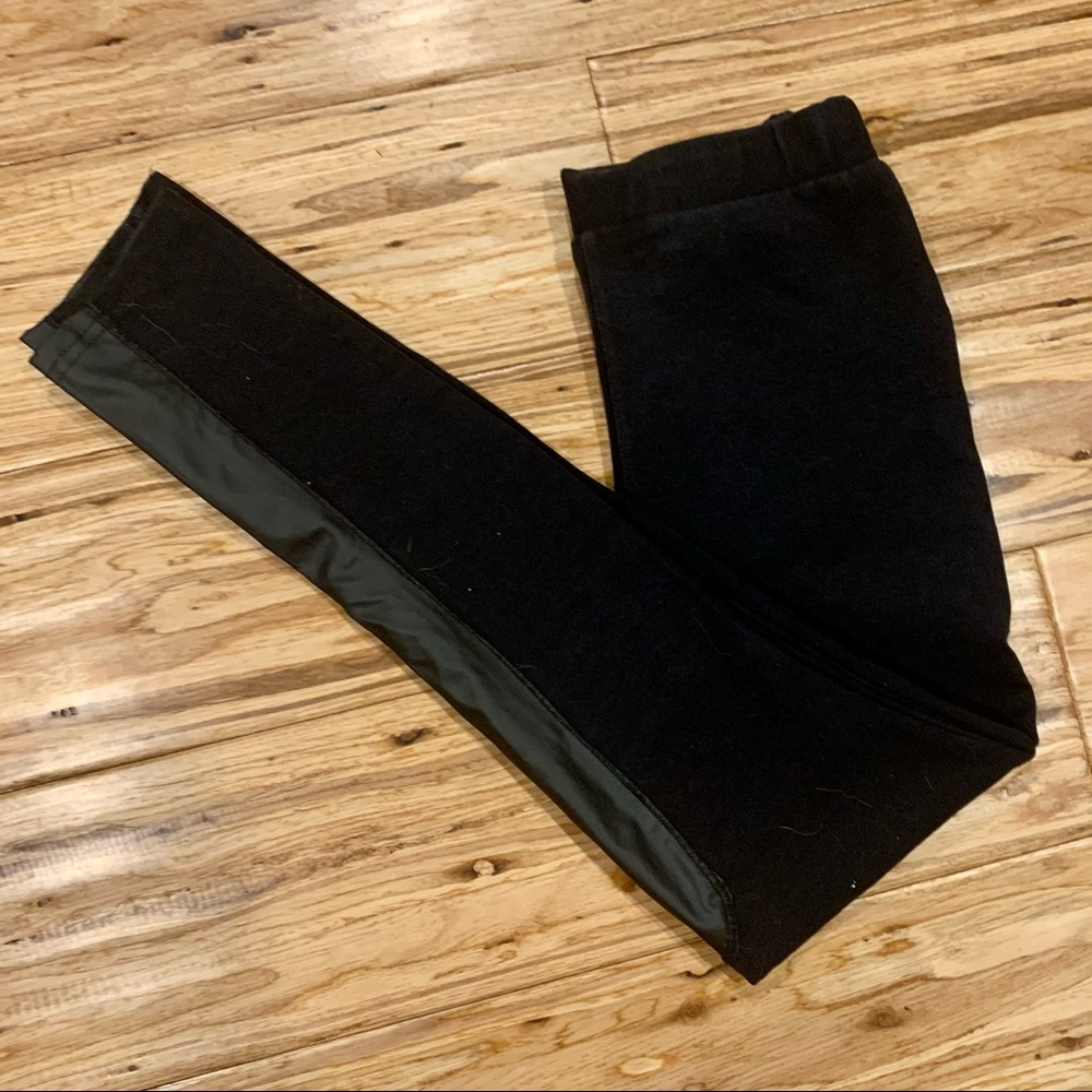 Max Studio leggings with pleather accents